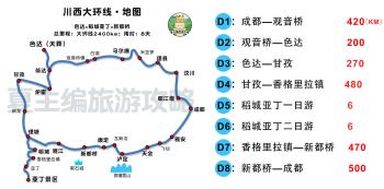 自驾川西2400公里38天，最美6大线路介绍，日程住宿规划（路书）  -图3